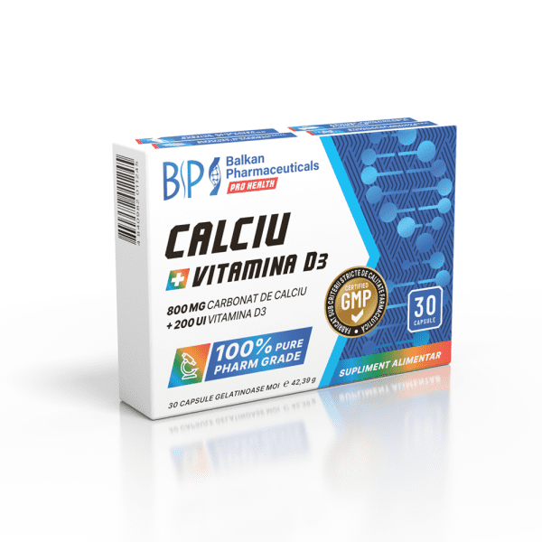 Balkan Pharmaceuticals Calciu + Vitamina D3 30caps